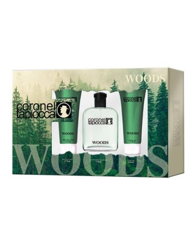 Coronel Tapiocca Woods estuche colonia + masaje + gel