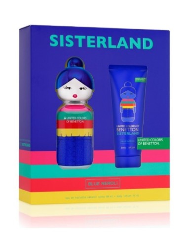 Sisterland de Benetton Blue neroli estuche 80ml eau de toilette + body milk