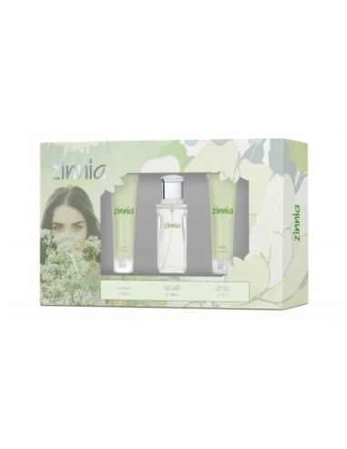 Zinnia estuche mujer colonia 100ml + leche corporal + crema de manos