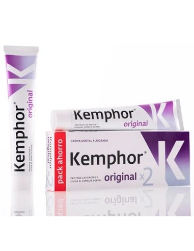 Dentífrico kemphor original pack ahorro duplo 2x75 ml