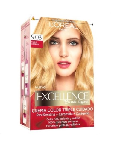 Tinte Capilar Excellence creme 9,03 rubio icónico