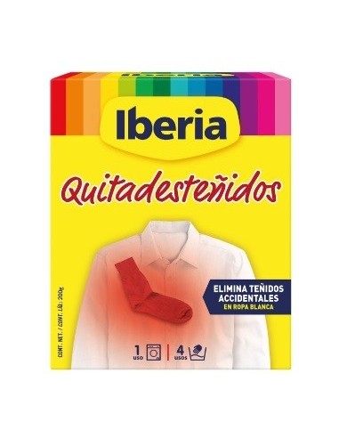 Quitadesteñidos Iberia soluciona desteñidos, 200grs.