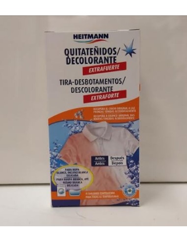 Quitadesteñidos-decolorante Heitmann para ropa blanca, contiene 250grs.