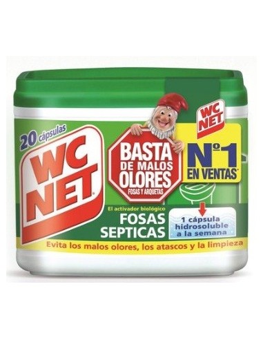 WC Net desodorizante fosas septicas 20 cápsulas