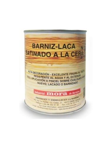 Barniz-Laca satinado a la cera 1 litro.