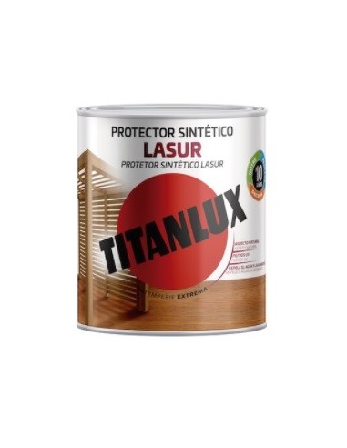 Titanlux Lasur satinado exterior 750ml castaño.