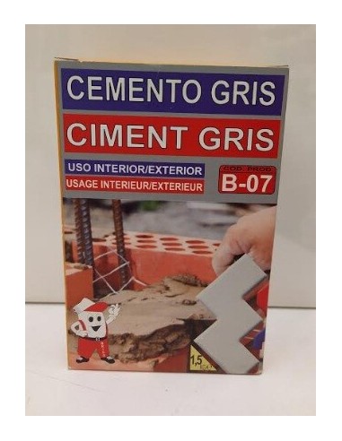 Cemento gris B-07 de 1,5Kg.