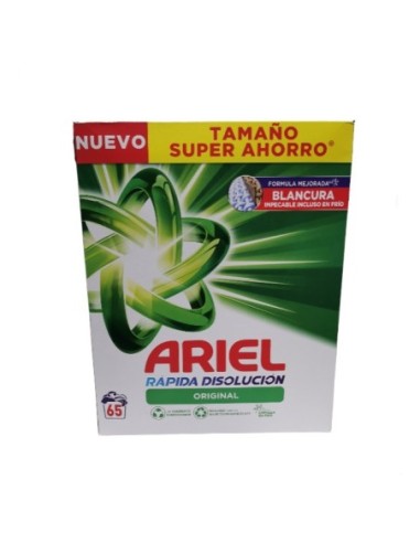 Detergente Ariel original polvo Maleta 65 Lavados