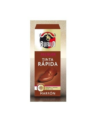 Tinte rápido calzado Búfalo marrón, 25 ml.