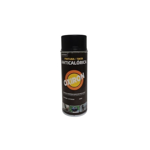 Pintura spray Oxiron anticalórica negra mate de 400ml.