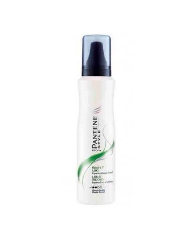 Espuma Pantene suave y liso fijación flexible para cabello liso y suave 200ml.