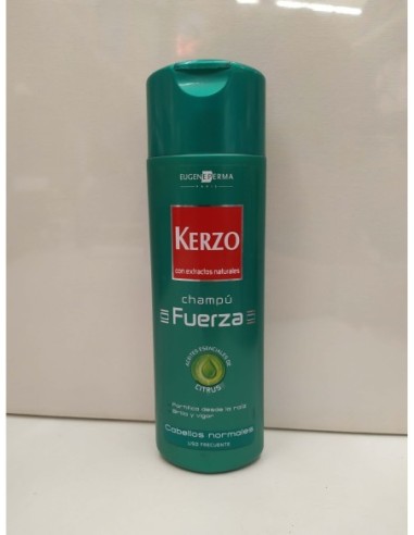 Champú Kerzo Fuerza para cabellos normales, contiene400ml.