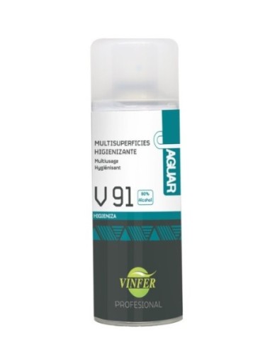 Multisuperficies higienizante Jaguar V91, contiene 400ml.