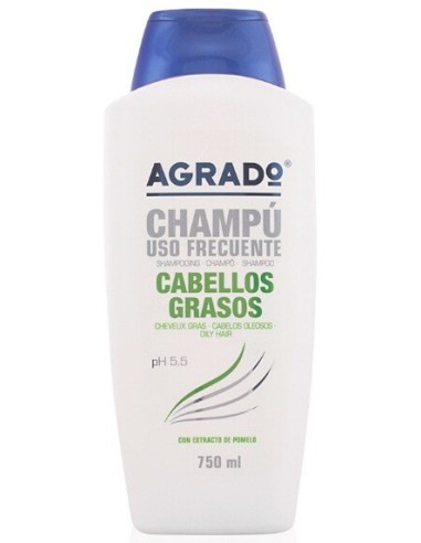 Champú Agrado para cabellos grasos, contiene 750ml.