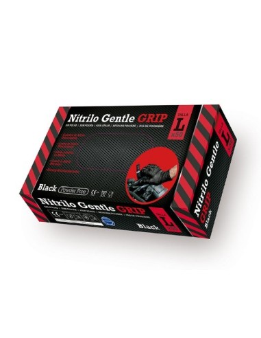 Guante nitrilo Gentle grip negro 50 unidades -L-