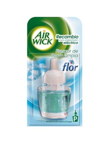 Ambientador Air wick electrico frescor de ropa limpia recambio