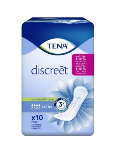 Compresas Tena discreet Extra 10 Unidades