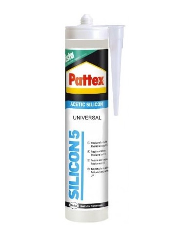 Silicona 5 Pattex transparente de 280ml.