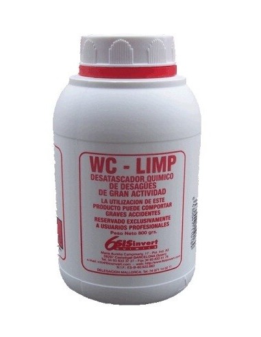 Desatascador químico WC - Limp, contiene 1/2 litro, 800 gramos