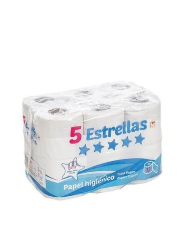 Papel higienico cinco estrellas 12 rollos