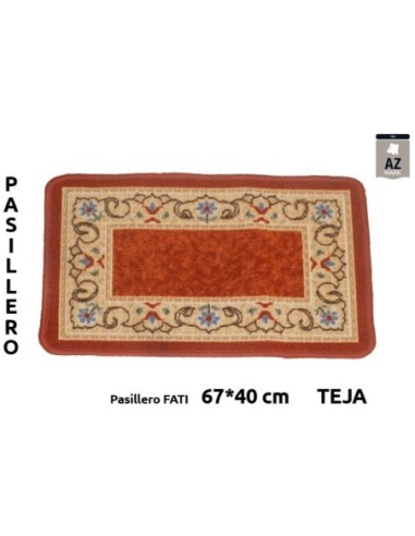 Alfombra pasillero Mosaico teja 40x67 cm. antideslizante