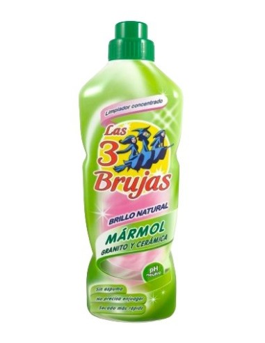 Fregasuelos Las 3 Brujas brillo natural para mármol, granito y cerámica 1L