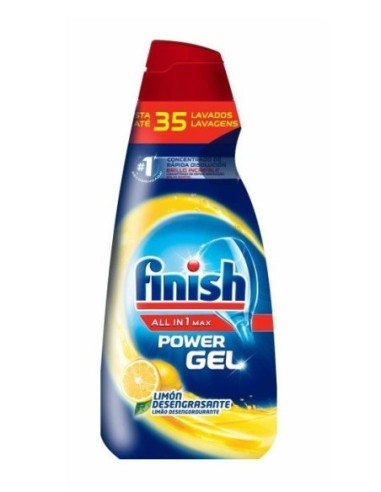 Detergente Finish power gel todo en 1 brillo y protección 700ml. limón