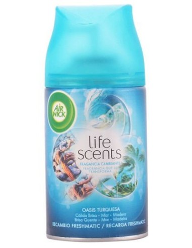 Ambientador Airwick Freshmatic Oasis Turquesa 250 ml. recambio