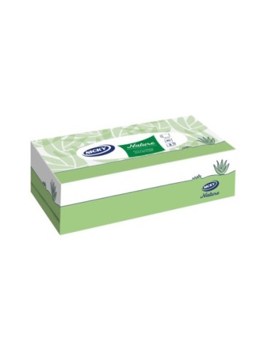 Pañuelos Nicky faciales aloe vera en caja dispensadora