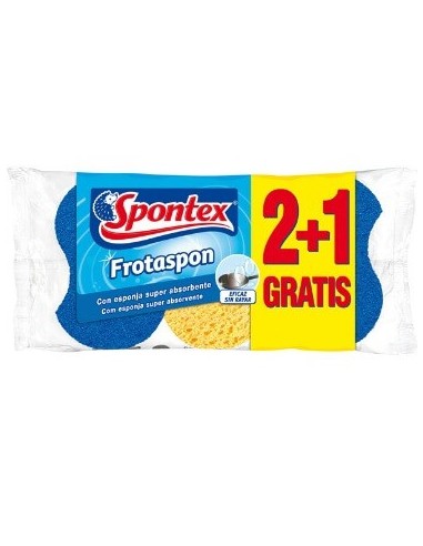 Estropajo Spontex Frotaspon no raya 2 unidades+ 1 gratis