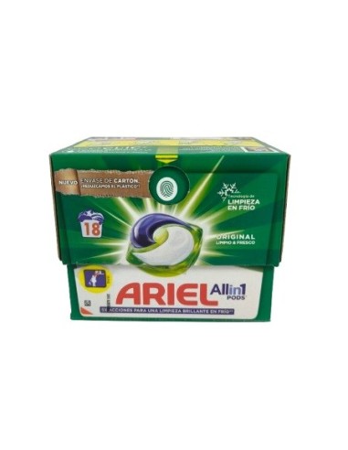 Detergente Ariel Pods 3 in 1 de 18 cápsulas