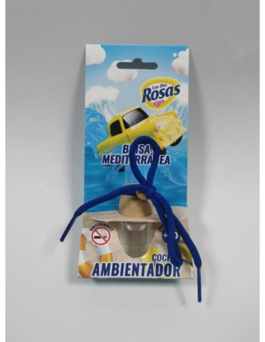 Ambientador las dos rosas brisa mediterránea colgador coche de 7,5ml.