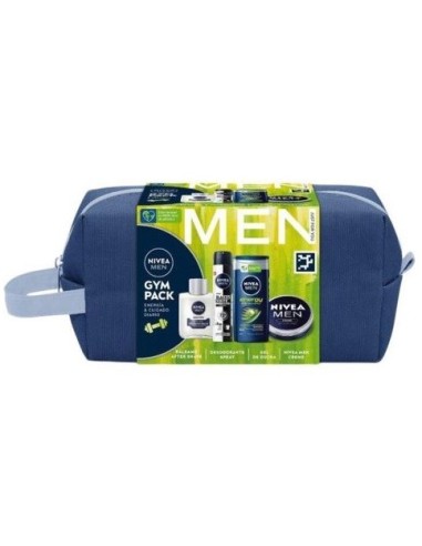 Nivea MEN Gympack necesser + crema + gel ducha + desodorante + masaje