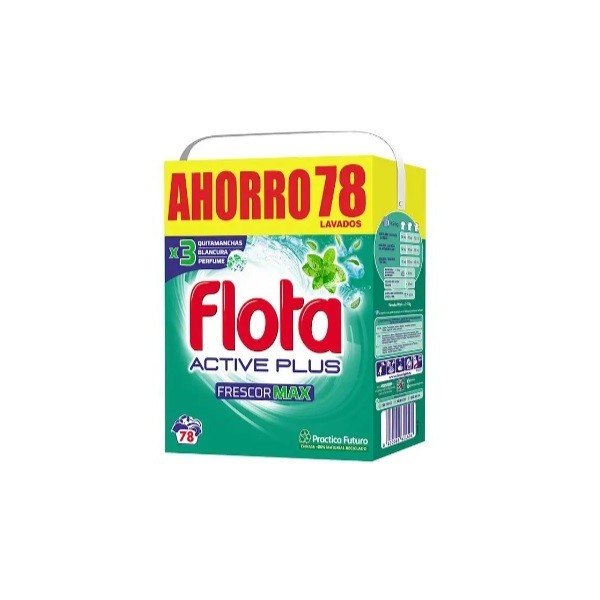 Detergente Maleta Flota active plus 78 lavados