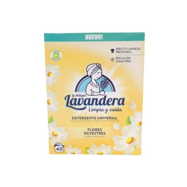 Detergente Lavandera flores silvestres maleta 40 Lavados