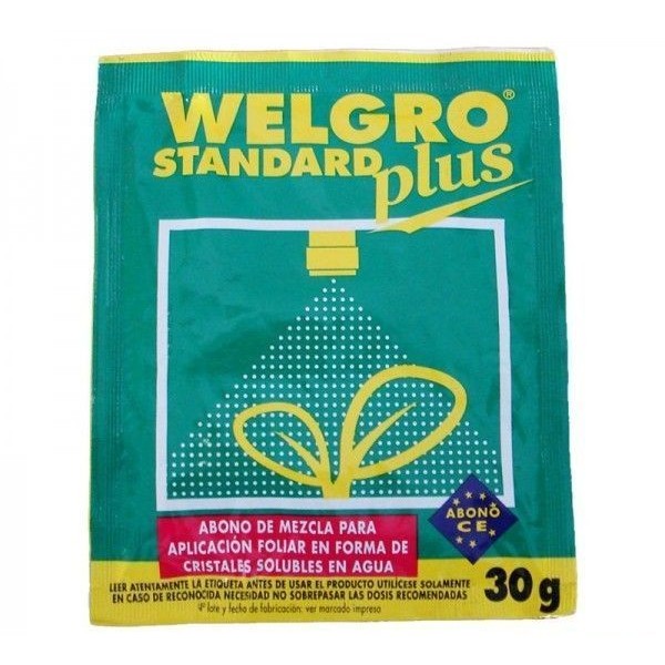 Abono foliar wlgro standard plus 30grs.