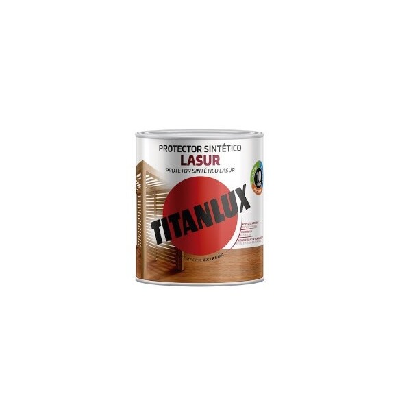 Titanlux Lasur satinado exterior Caoba, contiene 750ml.