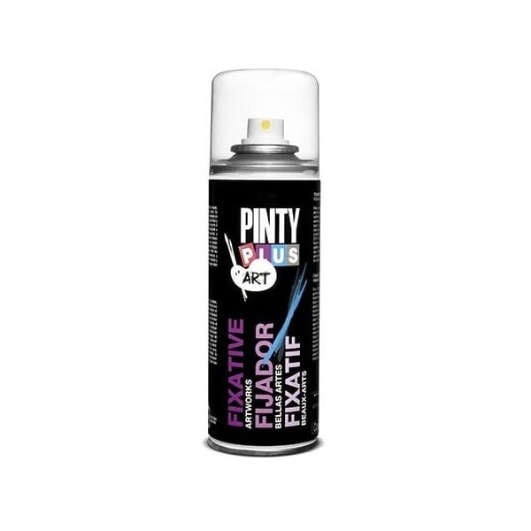 Pintura Spray Pinty Plus Fijador Bellas Artes de 200ml.