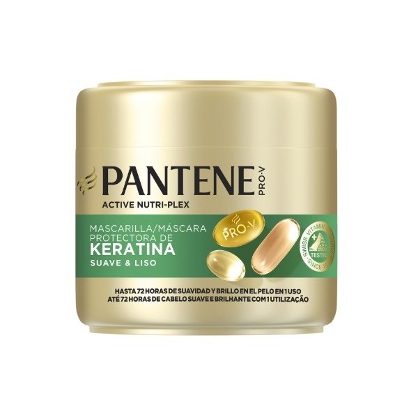 Mascarilla Pantene Keratina suave y liso 300ml