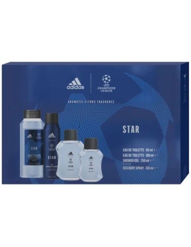 Adidas Star estuche hombre colonias + Gel ducha + desodorante