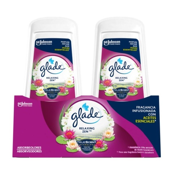 Ambientador Glade absorbe olores relax zen duplo