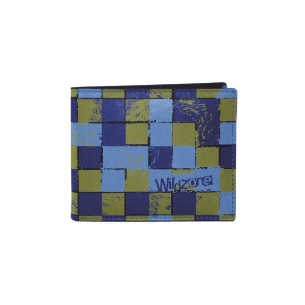 Cartera Wildzone azul piel serigrafiada