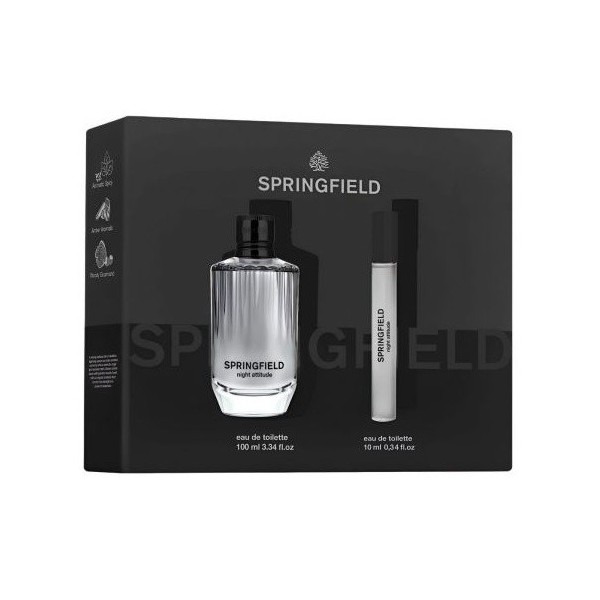 Springfield night attitude estuche hombre eau de toilette 100ml + mini 10ml