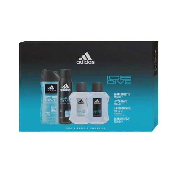 Adidas Ice Dive estuche hombre colonia, after shave, gel y desodorante