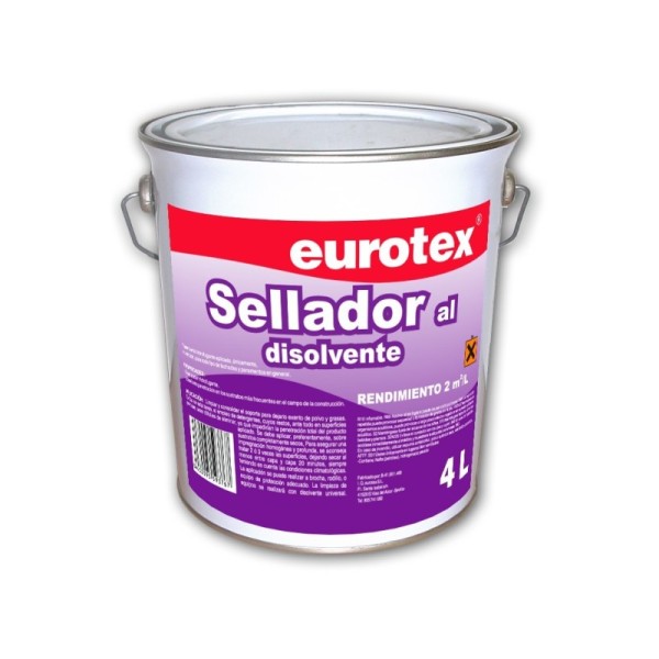 Sellador Al Disolvente Eurotex 4 Litros gran poder Hidrofugante