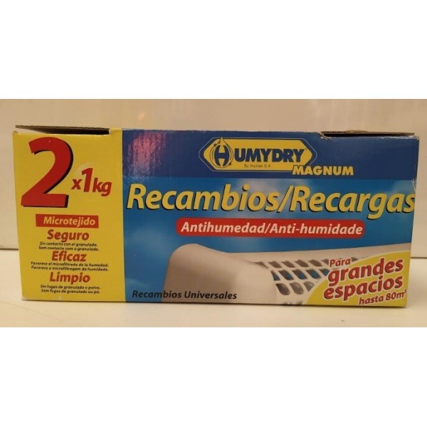 Antihumedad Humydry Magnum recambio-recarga de 2x1Kg.