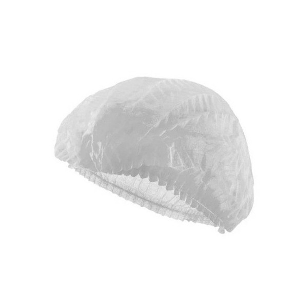 Gorro cofia acordeón blanco PP desechable Pack 100