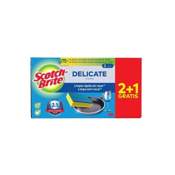 Estropajo Scotch-Brite universal sin rayar 2 + 1 unidad