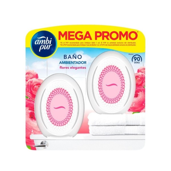 Ambientador Ambipur baño flores elegantes