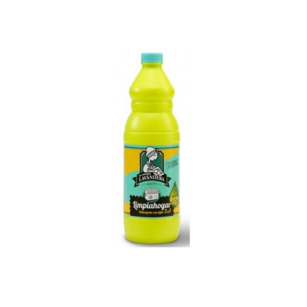Lejia detergente Lavandera perfumada limón, contiene 1,50 litros.